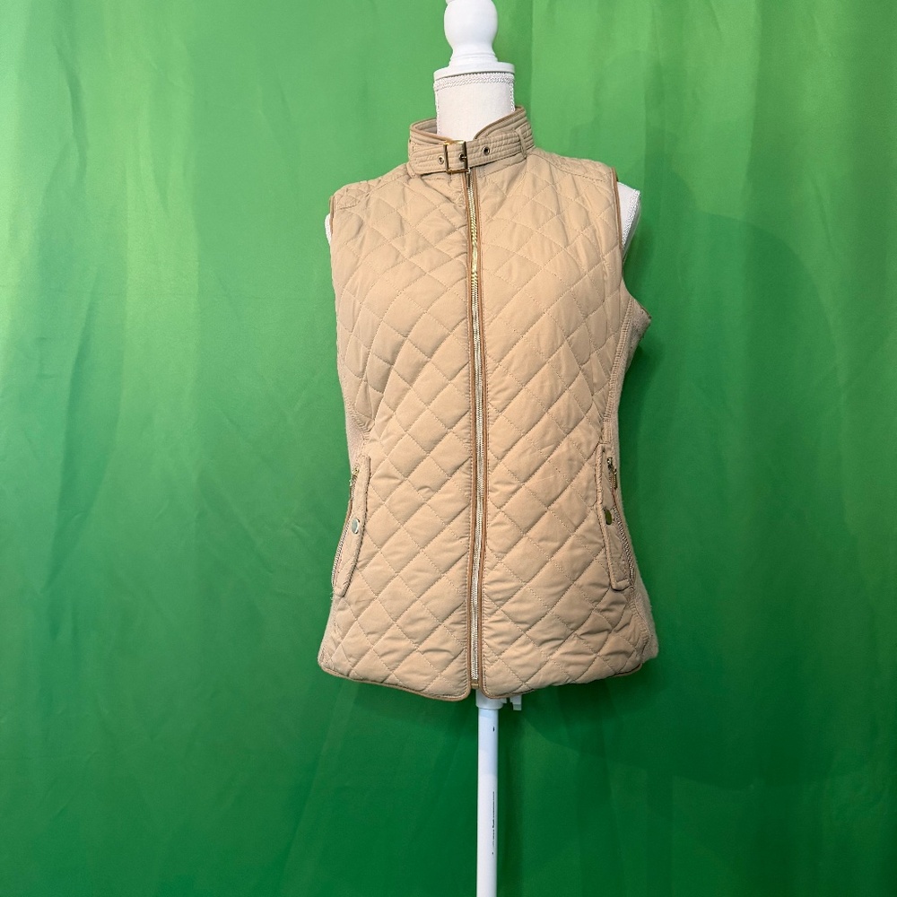 Ashley by 26 International Beige Vest SIZE M